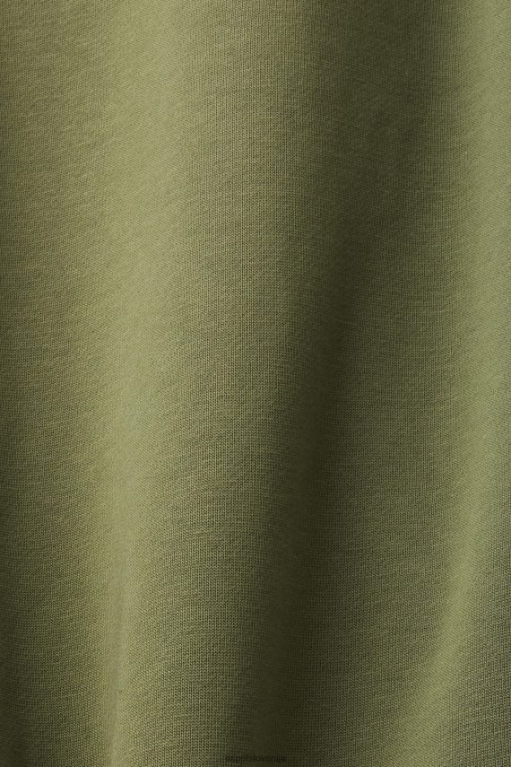 puloverji in puloverji s kapuco sl Esprit moški pulover z logotipom na hrbtu olivno 6X446646