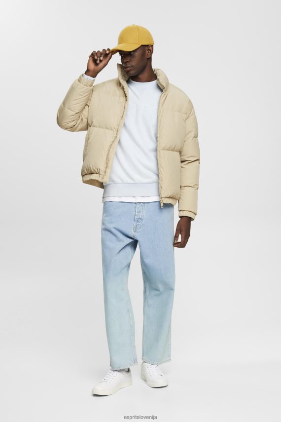 puloverji in puloverji s kapuco sl Esprit moški pulover z logotipom pastelno modra 6X446678