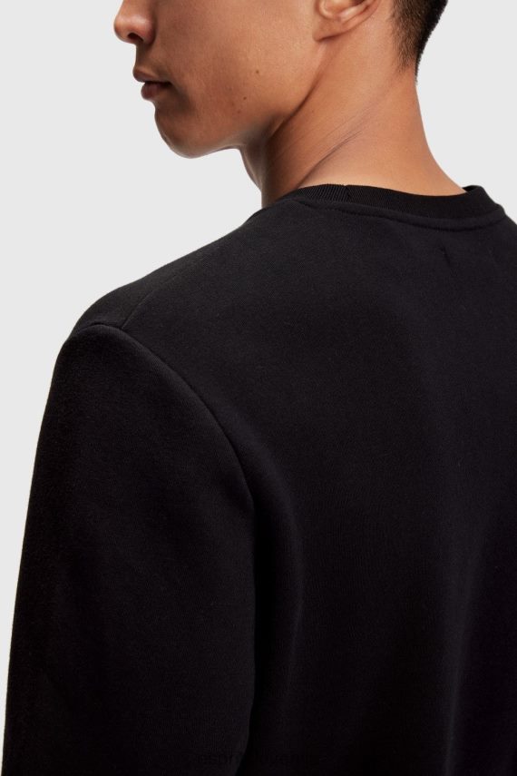 puloverji in puloverji s kapuco sl Esprit moški pulover z logotipom Črna 6X446868