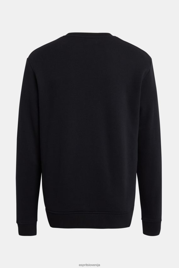 puloverji in puloverji s kapuco sl Esprit moški pulover z logotipom Črna 6X446868