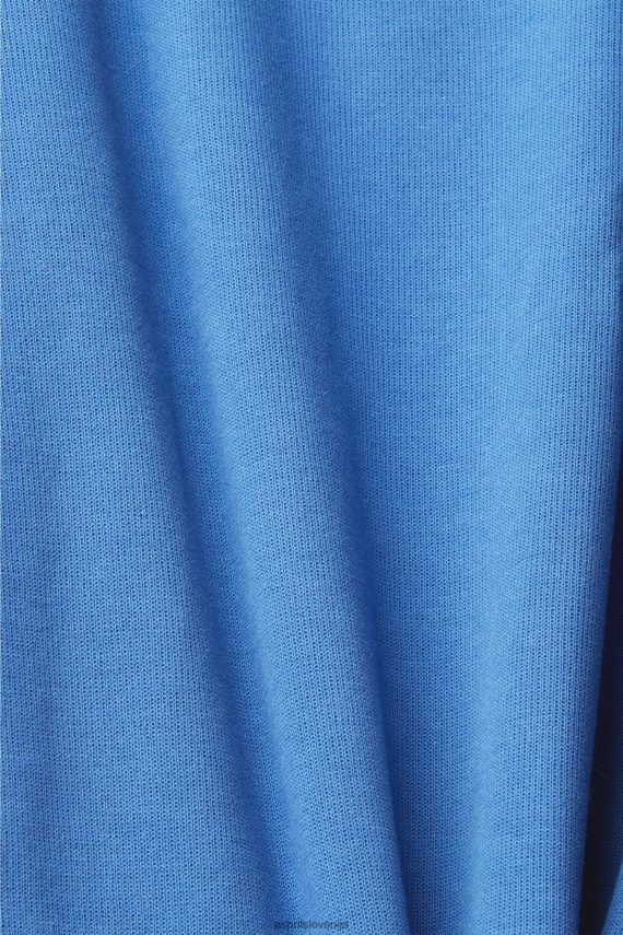 puloverji in puloverji s kapuco sl Esprit moški pulover z logotipom sproščenega kroja modra 6X446783