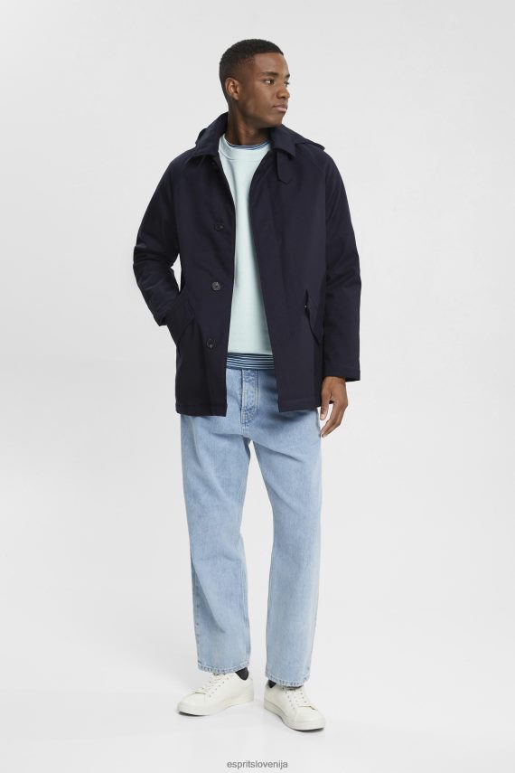 puloverji in puloverji s kapuco sl Esprit moški recikliran: enobarvni pulover svetlo vodno zelena 6X446749