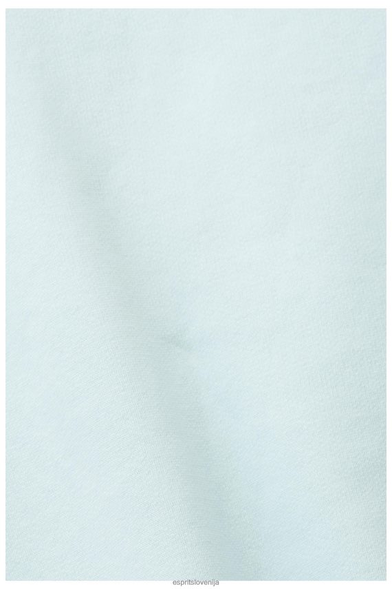 puloverji in puloverji s kapuco sl Esprit moški recikliran: enobarvni pulover svetlo vodno zelena 6X446749