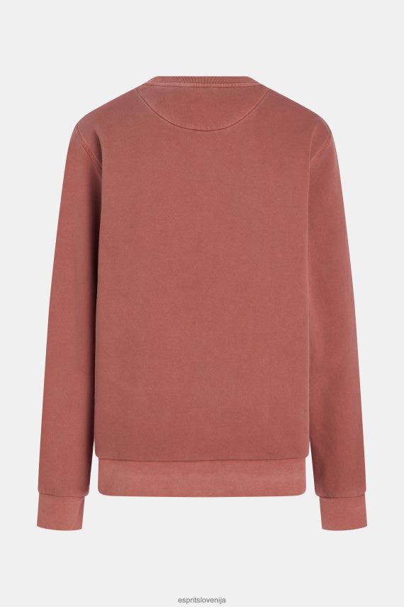 puloverji in puloverji s kapuco sl Esprit moški trajnosten pulover z okroglim izrezom terakota 6X446937
