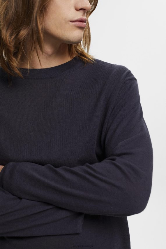 puloverji sl Esprit moški fino pleten pulover mornarica 6X446684