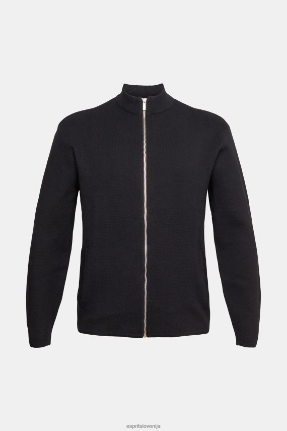 puloverji sl Esprit moški jopica z zadrgo Črna 6X446921