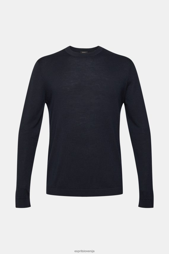 puloverji sl Esprit moški pleten volnen pulover mornarica 6X446904