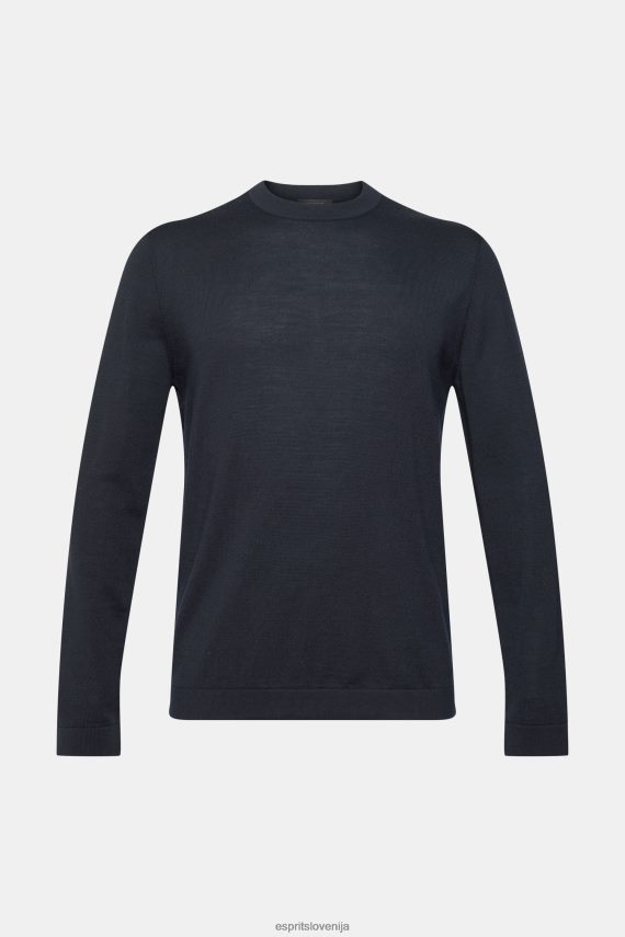 puloverji sl Esprit moški pleten volnen pulover Črna 6X446903