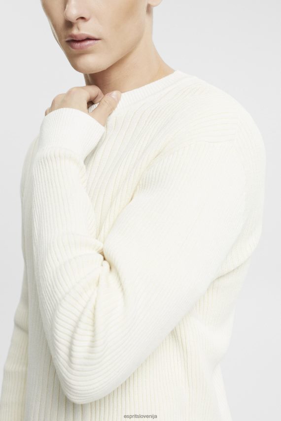 puloverji sl Esprit moški rebrasto pleten pulover led 6X446763