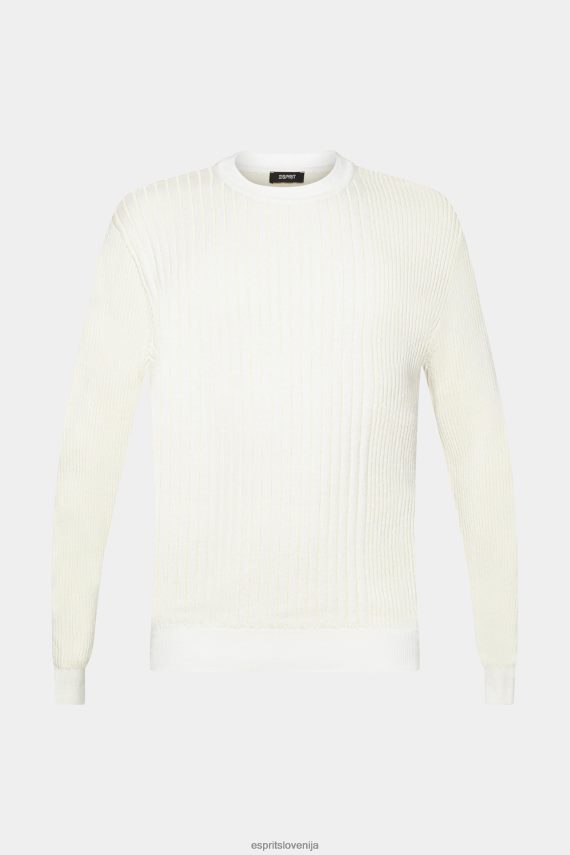 puloverji sl Esprit moški rebrasto pleten pulover led 6X446763