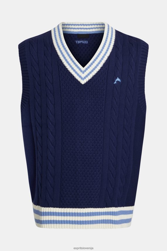 puloverji sl Esprit moški študentski jopič črnilo 6X446812