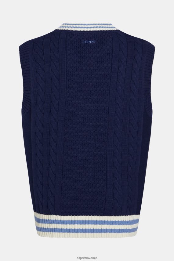 puloverji sl Esprit moški študentski jopič črnilo 6X446812