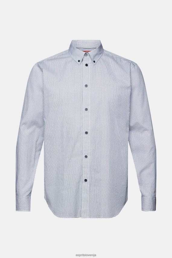 srajce sl Esprit moški bombažna poplin majica mornarica 6X446575