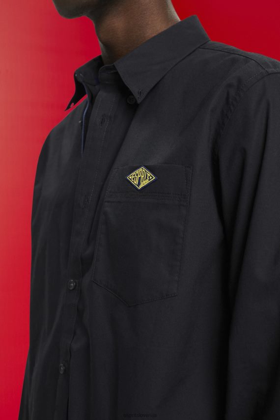 srajce sl Esprit moški bombažna srajca z gumbi Črna 6X446658