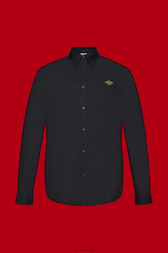 srajce sl Esprit moški bombažna srajca z gumbi Črna 6X446658