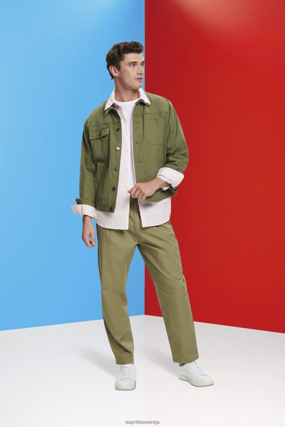 srajce sl Esprit moški bombažna srajca z gumbi roza 6X446662