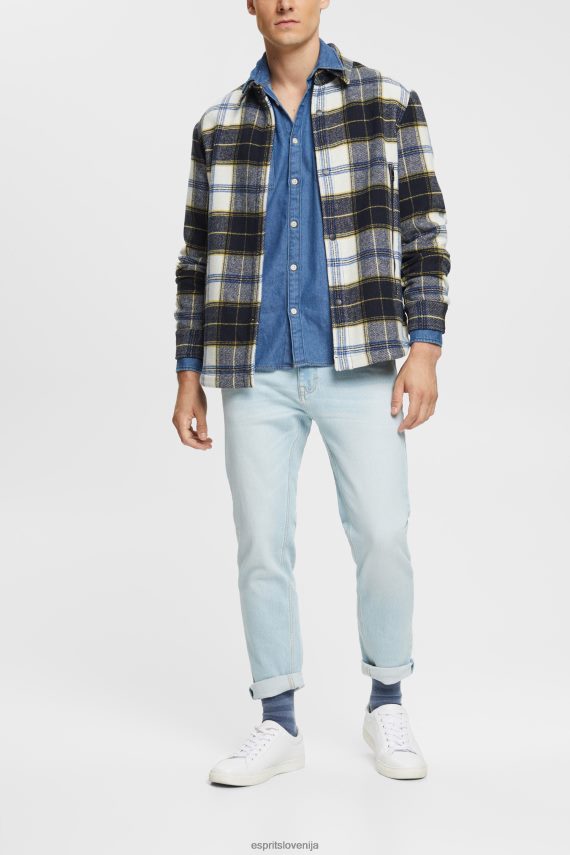 srajce sl Esprit moški denim srajca modro srednje pranje 6X446833