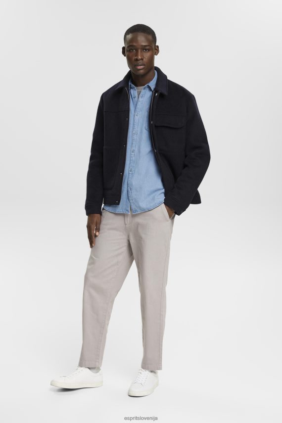 srajce sl Esprit moški denim srajca pranje modre svetlobe 6X446737