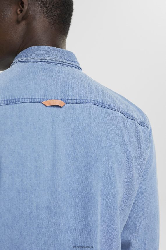 srajce sl Esprit moški denim srajca pranje modre svetlobe 6X446737