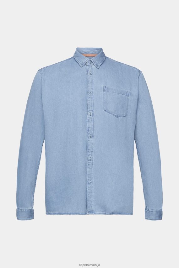 srajce sl Esprit moški denim srajca pranje modre svetlobe 6X446737