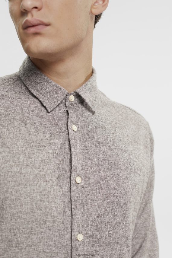 srajce sl Esprit moški ozka srajca temno rjava 6X446700