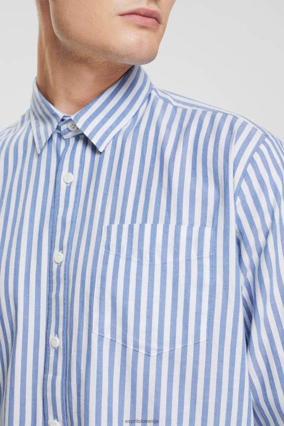 srajce sl Esprit moški črtasta srajca modra 6X446873
