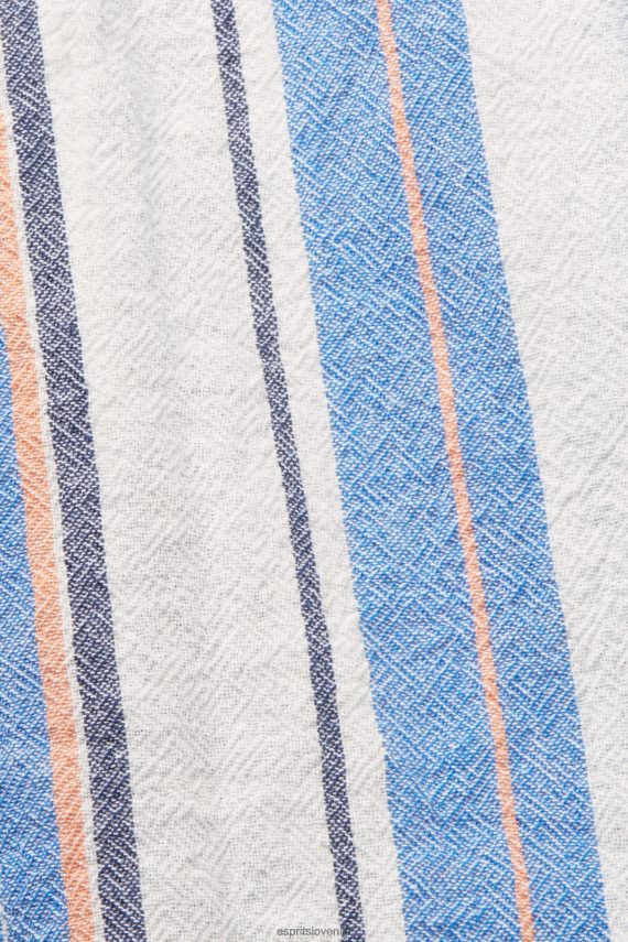 srajce sl Esprit moški črtasta srajca s kratkimi rokavi, 100% bombaž svetlo modra 6X446612