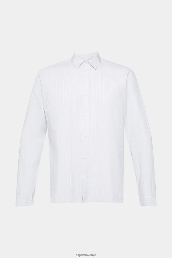 srajce sl Esprit moški črtasta srajca svetlo modra 6X446686