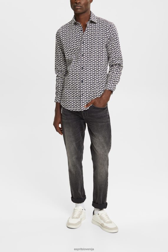 srajce sl Esprit moški srajca s potiskom na vse mornarica 6X446881