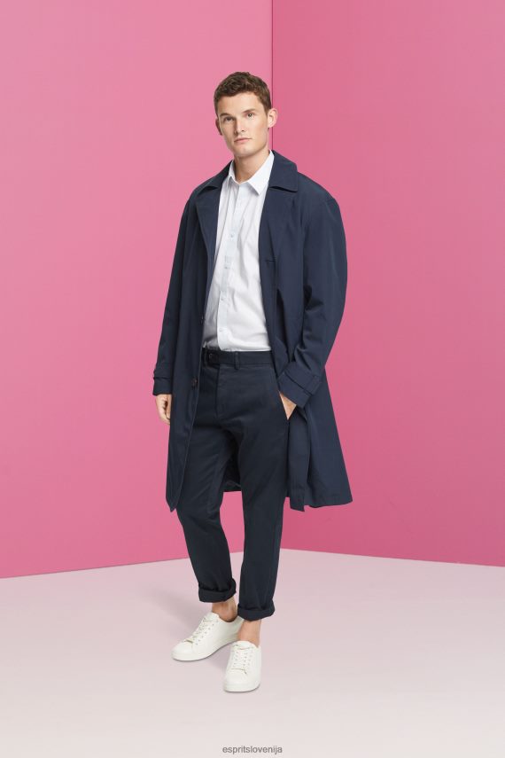 srajce sl Esprit moški trajnostna bombažna majica svetlo modra 6X446832