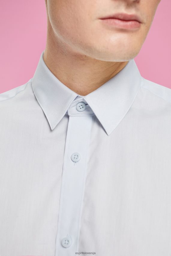 srajce sl Esprit moški trajnostna bombažna majica svetlo modra 6X446832