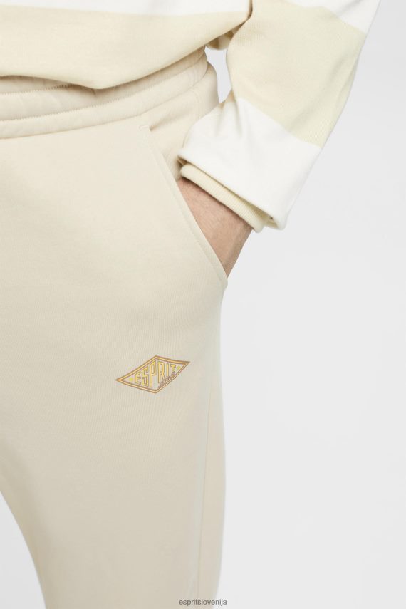tekači sl Esprit moški joggerji s potiskom logotipa svetlo taupe 6X446665