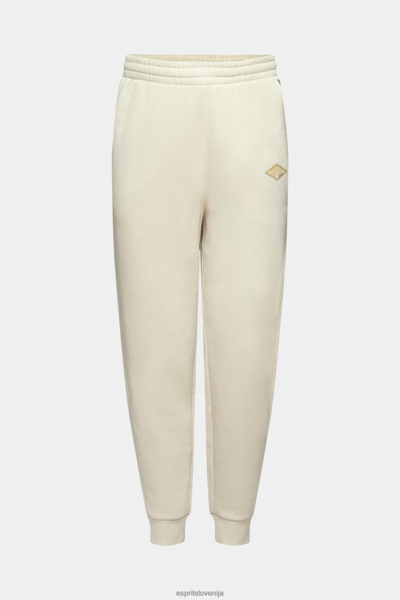 tekači sl Esprit moški joggerji s potiskom logotipa svetlo taupe 6X446665