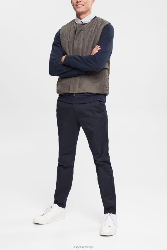 telovnik sl Esprit moški prešit telovnik temno kaki 6X446842