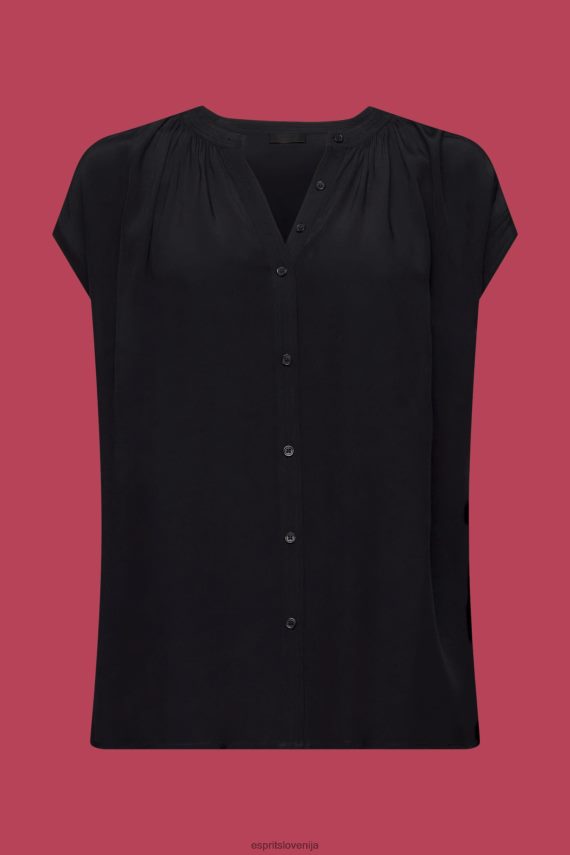 bluze sl Esprit ženske bluza s kratkimi rokavi Črna 6X446220