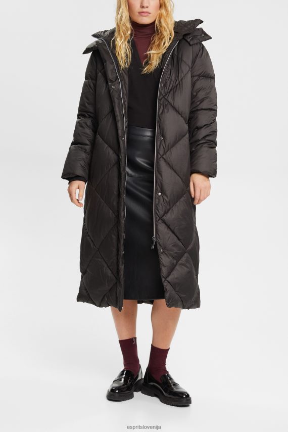 bluze sl Esprit ženske bluza z zadimljenimi detajli, lenzing ecovero Črna 6X446370