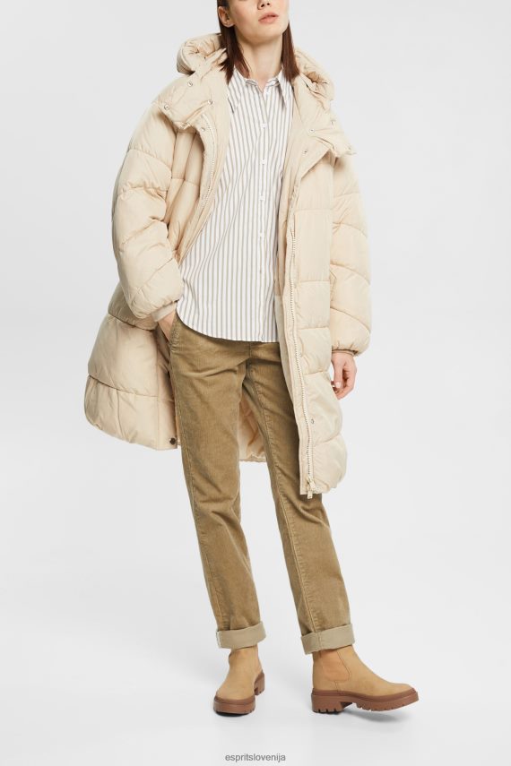 bluze sl Esprit ženske dolga črtasta tkana bluza bela 6X446397