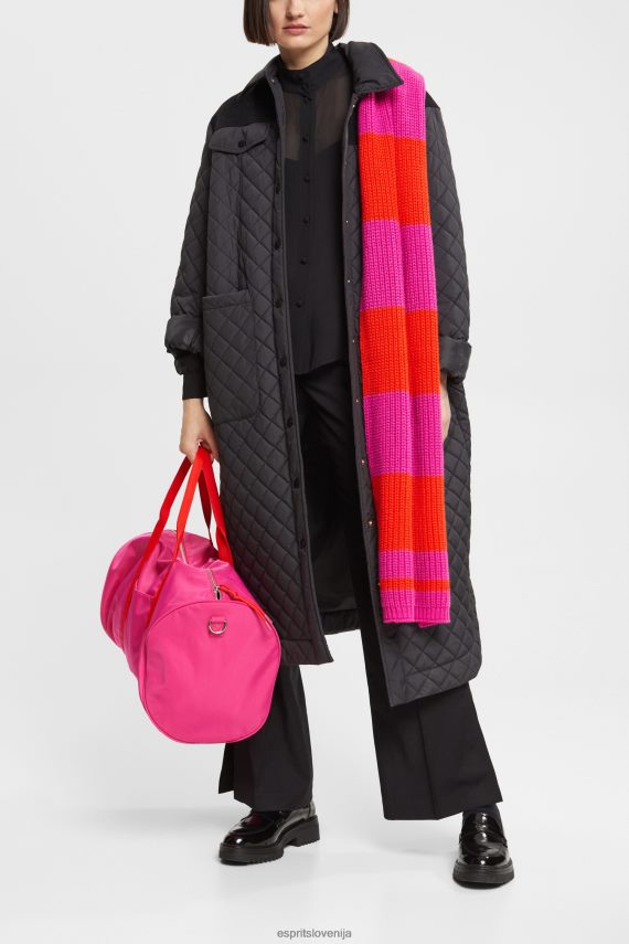 bluze sl Esprit ženske široka šifonska bluza Črna 6X446426