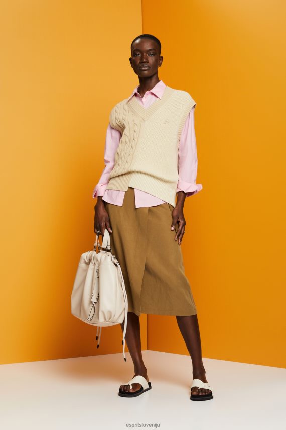 bluze sl Esprit ženske prevelika bela bombažna bluza svetlo roza 6X446407