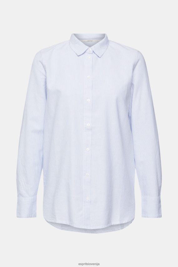 bluze sl Esprit ženske črtasto bluzo svetlo modra 6X446552