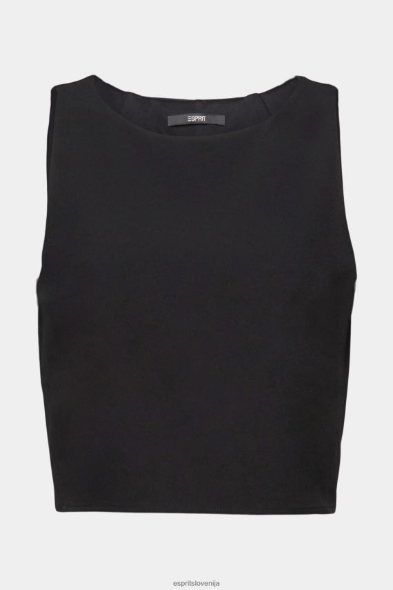 bluze sl Esprit ženske skrajšana bluza brez rokavov Črna 6X446307