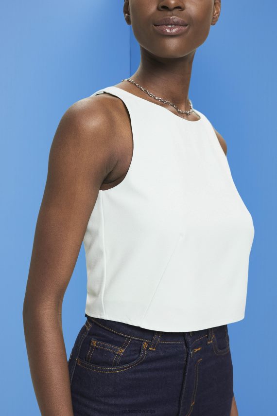 bluze sl Esprit ženske skrajšana bluza brez rokavov svetlo vodno zelena 6X446309