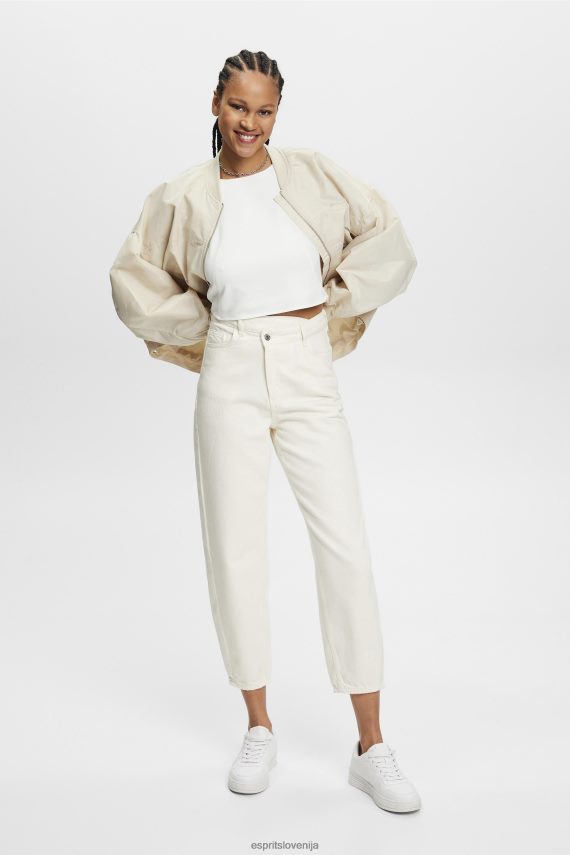 bluze sl Esprit ženske skrajšana bluza brez rokavov umazano bela 6X446308