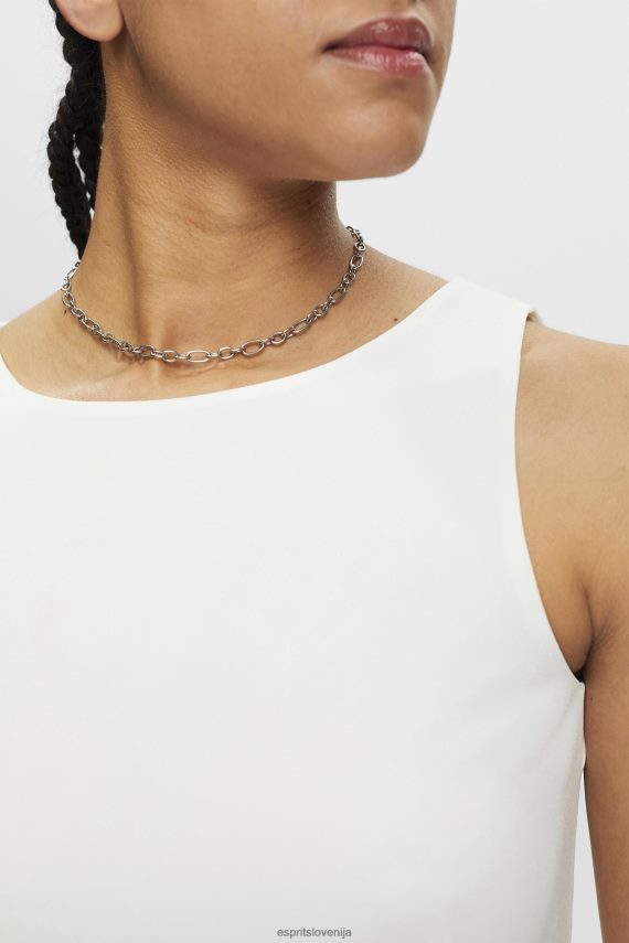 bluze sl Esprit ženske skrajšana bluza brez rokavov umazano bela 6X446308