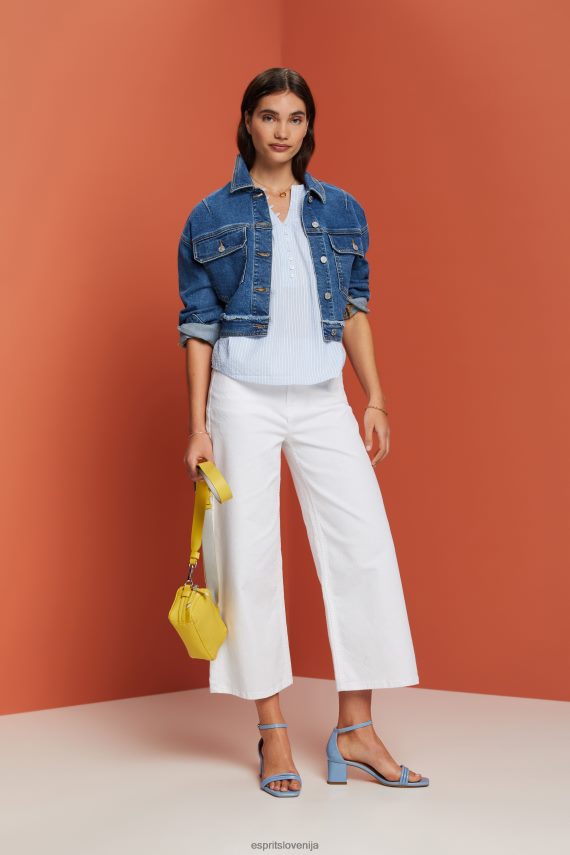 bluze sl Esprit ženske teksturirana bluza s kratkimi rokavi svetlo modra 6X446118