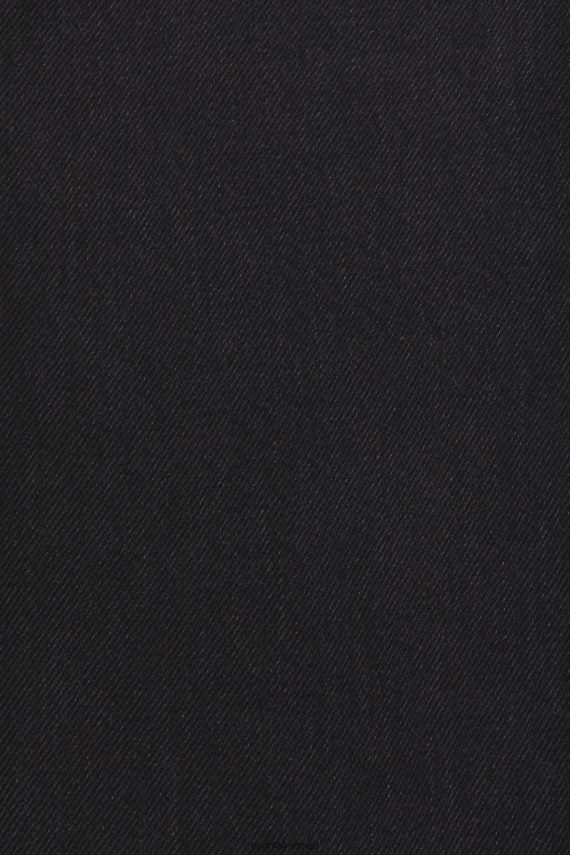 denim sl Esprit ženske široke kavbojke z asimetričnim robom črna srednje pranje 6X446212