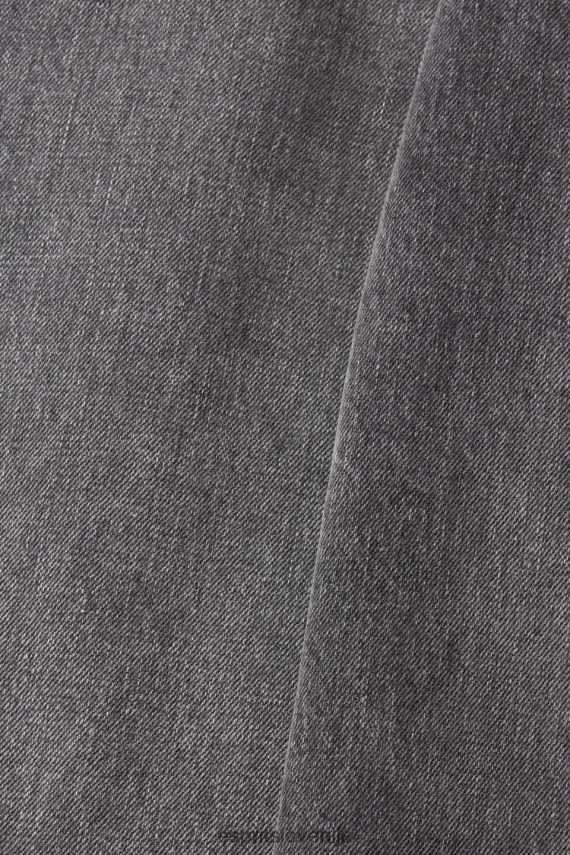 denim sl Esprit ženske kavbojke banana kroja z asimetričnim pasom črna srednje pranje 6X446339