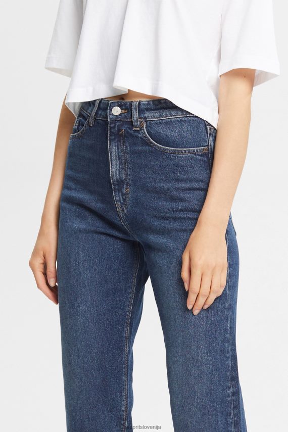 denim sl Esprit ženske kavbojke sproščenega kroja srednje rasti modro srednje pranje 6X446325