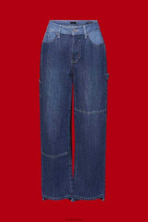 denim sl Esprit ženske kavbojke v dizajnu 90-ih modro temno pranje 6X446300