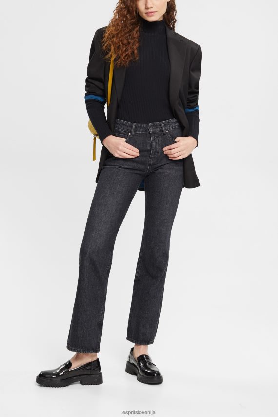 denim sl Esprit ženske kavbojke western kroja sivo temno pranje 6X446450